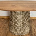 Ver imagem 4 de Mesa De Jantar Cone Oval 198x122 cm Tampo Antíqua Base Fibra Sintética Personal Decor Mesa de Jantar