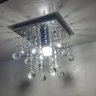 Lustre para Sala Quarto de Cristal Legítimo K9 Base 20x20 Cm Soq E27 - 1