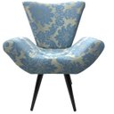 Ver imagem 2 de Poltrona Decorativa Elegance 227 Azul com Dourado