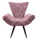 Ver imagem 2 de Poltrona com Puff Elegance Pé Palito 52 Rosa Retrô