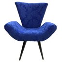 Ver imagem 3 de Poltrona e Puff Elegance Pé Palito 65 Azul Royal