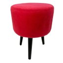 Ver imagem 1 de Puff Angel Redondo Pé Palito Sued Vermelho