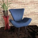 Ver imagem 3 de Poltrona Decorativa Elegance Sued Azul Marinho