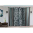 Ver imagem 1 de Cortina Jacquard Blackout Verde com Marrom 5,60M x 2,70M