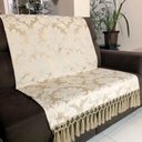 Ver imagem 1 de Manta de Sofá Jacquard Bege Forte 190x140