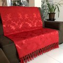 Ver imagem 1 de Manta de Sofá Jacquard Vermelho 190x140