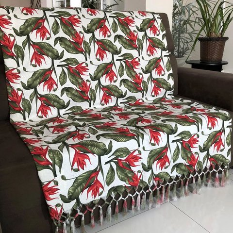 Manta de Sofá Jacquard Floral 190x140