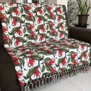 Ver imagem 1 de Manta de Sofá Jacquard Floral 190x140