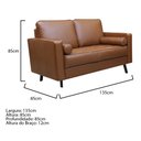 Ver imagem 6 de Conjunto Sofá de Couro 2 e 3 lugares Vancouver M06 Cor Conhaque 457 - Doce Sonho Móveis