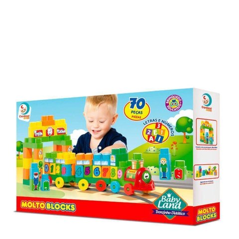Baby Land Trenzinho Didático 70 Peças Cardoso