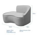 Ver imagem 5 de Kit Divã Recamier Orgânico Marrocos 150cm Lado Esquerdo e 2 Poltronas Amore Linho