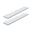 Ver imagem 2 de Kit 2 Prateleira Branca 60X10 + Suporte Flutuante Mdf Organizadora Decoração Cozinha Banheiro Sala