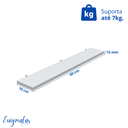 Ver imagem 5 de Kit 2 Prateleira Branca 60X10 + Suporte Flutuante Mdf Organizadora Decoração Cozinha Banheiro Sala