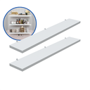 Ver imagem 3 de Kit 2 Prateleira Branca 60X10 + Suporte Flutuante Mdf Organizadora Decoração Cozinha Banheiro Sala