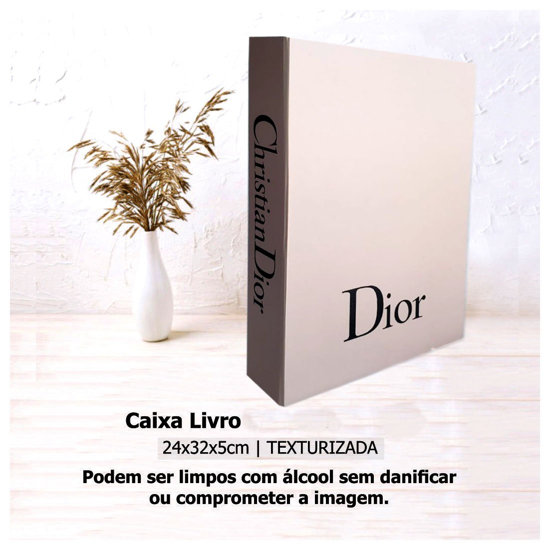 Caixa Livro Decorativa Porta Objetos Dior 24x32x5cm - 5