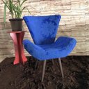 Ver imagem 3 de Poltrona Decorativa Elegance 65 Azul Royal Medalhão