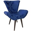 Ver imagem 1 de Poltrona Decorativa Elegance 65 Azul Royal Medalhão