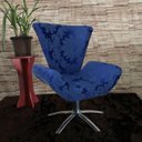 Ver imagem 3 de Poltrona Giratória Elegance 65 Azul Royal