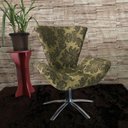 Ver imagem 3 de Poltrona Giratória Elegance 229 Preto com Dourado