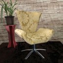 Ver imagem 3 de Poltrona Giratória Elegance 72 Dourado