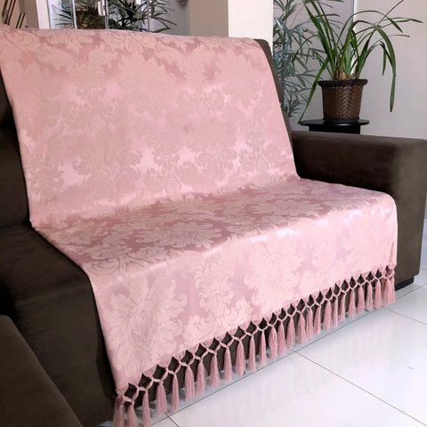Manta de Sofá Jacquard Rosê 190x140
