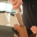 Ver imagem 2 de Cepo de Madeira e Aço Inox para Bancada Kort Suporte para Facas e Tesoura Domama