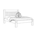 Ver imagem 4 de Cama Casal Bela com Estrado Reforçado MDF Chocolate Off