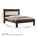 Ver imagem 3 de Cama Casal Bela com Estrado Reforçado MDF Chocolate Off