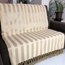 Ver imagem 1 de Manta de Sofá Jacquard Bege Forte 190x140