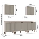 Ver imagem 2 de Cozinha Completa 8 Pçs 10 Pts Iluminata Branco/Fendi/Mineral
