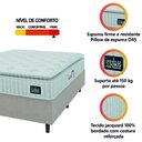 Ver imagem 5 de Cama Box Casal Colchão Espuma D45 Lazio Pillow Top Suede Branco/bege Hellen