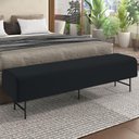 Ver imagem 6 de Puff Recamier Decorativo com Pés Industrial 140cm Novara P05 Veludo Preto - Lyam Decor