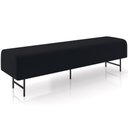 Ver imagem 1 de Puff Recamier Decorativo com Pés Industrial 140cm Novara P05 Veludo Preto - Lyam Decor