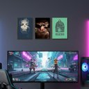 Ver imagem 3 de Kit 3 Placas MDF Sobrevivência Urbana Game Parede Moderna