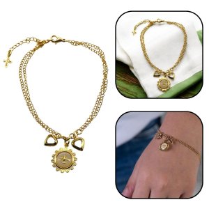 Pulseira Espírito Santo Corrente Dourada