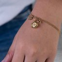 Ver imagem 2 de Pulseira Espírito Santo Corrente Dourada