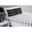 Ver imagem 2 de Jogo de Cama Geométrico Queen Preto Micropercal 200 Fios 3 Peças