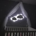 Ver imagem 1 de Kit 2 Luminárias para Quarto de Bebê Nuvens Decorativas Led Branco Frio