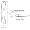 Ver imagem 5 de Fechadura Fit Interna 4410 E384 Mz560 40mm Espelho Cromado Papaiz