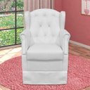 Ver imagem 3 de Poltrona de Amamentação Alicia com Balanço e Puff - Phoenix Baby - Branco