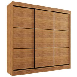 Guarda Roupa Casal 3 Portas de Correr 8 Gavetas Tókio Cedro - Saga Decor - 1