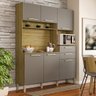 Armario de Cozinha Compacta 6 Portas 2 Gavetas Montesa - Freijó/gris - 1
