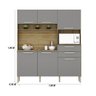 Armario de Cozinha Compacta 6 Portas 2 Gavetas Montesa - Freijó/gris - 2