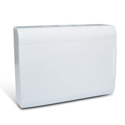 Quadro De Distribuição Sobrepor Para 12 Disjuntores Din Porta Opaca Branco Steck - 1