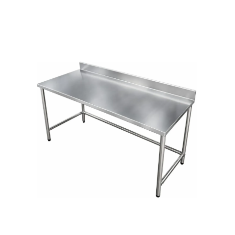 Mesa Inox Industrial Haut 100x70x85 cm com Espelho Cozinha Comercial Aço Inox
