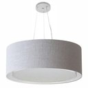 Ver imagem 1 de Lustre Pendente Cilíndrico Duplo Md-4126 Cúpula em Tecido 80x30cm Rustico Cinza - Bivolt