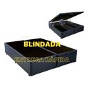 Ver imagem 4 de Cama Box Baú Queen com Blindagem Fabricação Própria Blindada - Corino - Preto