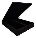 Ver imagem 2 de Cama Box Baú Queen com Blindagem Fabricação Própria Blindada - Corino - Preto