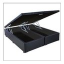 Ver imagem 1 de Cama Box Baú Queen com Blindagem Fabricação Própria Blindada - Corino - Preto