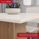 Ver mais imagens de Conjunto Sala de Jantar Mesa Dora Tampo 90cm em Laca com 4 Cadeiras Dora Marrom/Nature/Off White/Amêndoa